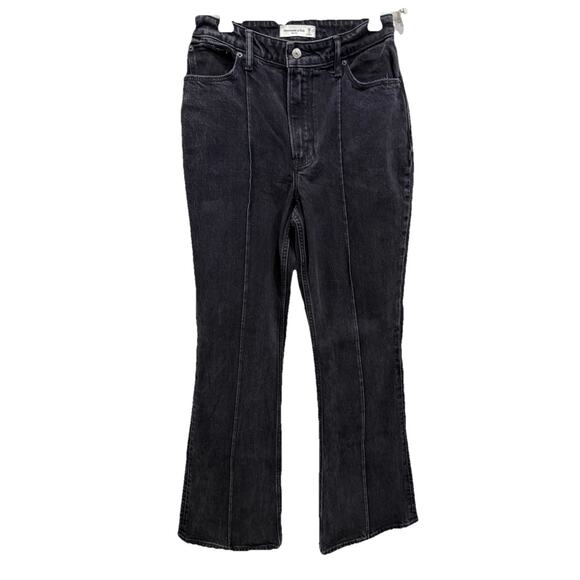Abercrombie & Fitch Women’s Faded Black Curve Love High Rise Jeans Sz 28-6L NWOT - Picture 1 of 9